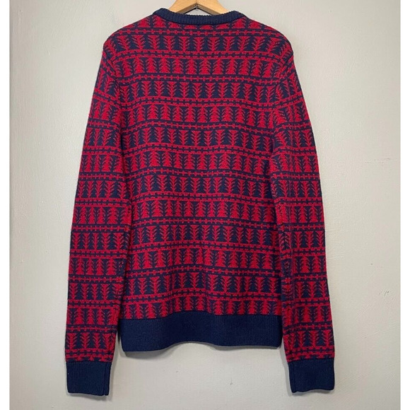 Vintage Abercrombie & Fitch Mens Size Medium Red Wool Sweater Heritage Academia - Picture 5 of 6
